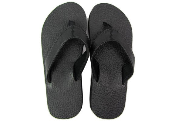 Amor Black Yoga Mat Flip Flops Top View
