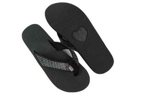 Floopi Black Yoga Mat Flip Flops Casual Flat Thong Sandals Comfort Wom -  beyond exchange
